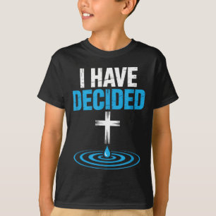 Camiseta Eu Decidi Cruz Cristã Batismo Água Fé