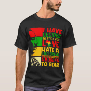Camiseta Eu Decidi Ficar Com o Amor História Negra Eu