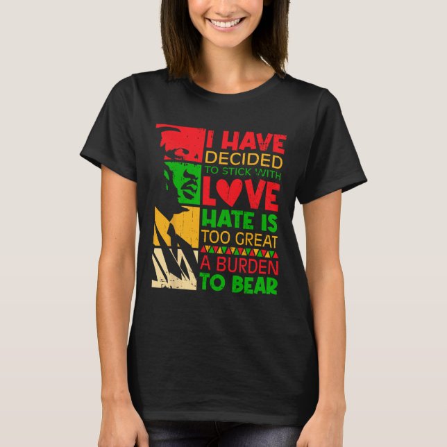 Camiseta Eu Decidi Ficar Com o Amor Martin Black Seu (Frente)