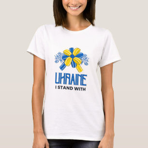 Camiseta Eu defendo a bandeira da Ucrânia - apoiem os ucra