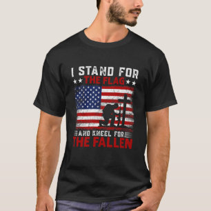 Camiseta Eu defendo a bandeira e o calcanhar para o desmoro