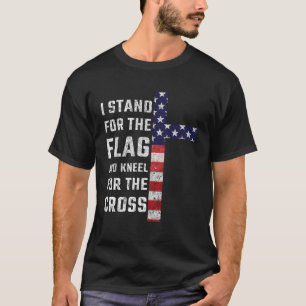 Camiseta Eu Defendo A Bandeira E O Kneel Para A Cruz Usa F