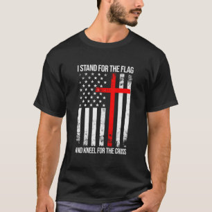 Camiseta Eu Defendo A Bandeira E O Kneel Para A Cruz Usa F