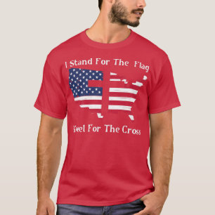 Camiseta Eu Defendo A Bandeira E O Kneel Para A Fl Cruzada 