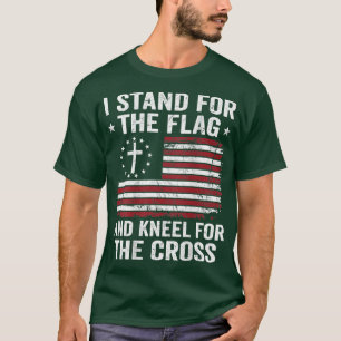 Camiseta Eu Defendo A Bandeira E O Kneel Para O BAC CrossON