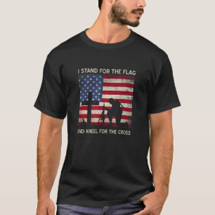 Camiseta Eu Defendo A Bandeira E O Kneel Para O Presente Cr