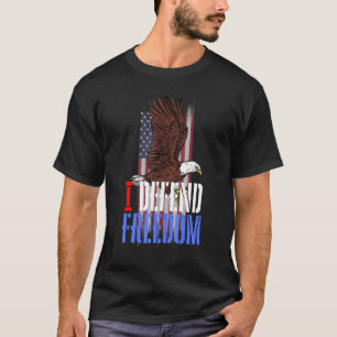 Camiseta Eu Defendo a Liberdade Americana Patriótica