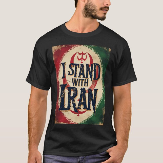 Camiseta Eu Defendo A Solidariedade Iraniana Contra Guerra (Frente)