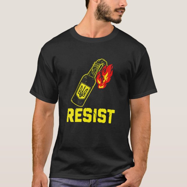Camiseta Eu Defendo A Ucrânia, A Ucrânia Resiste (Frente)