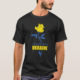 Camiseta Eu Defendo A Ucrânia Apoiando Ucranianos Flag Yell