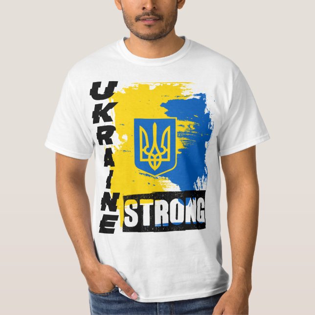 Camiseta Eu Defendo A Ucrânia Que Apoie Fortemente A Ucrâni (Frente)