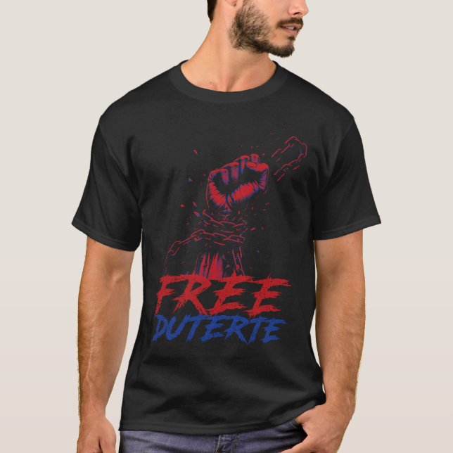 Camiseta Eu Defendo Duterte Free DU30 Duterte (Frente)
