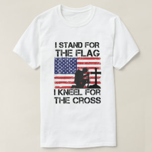 Camiseta Eu defendo o canalizador para a cruz bandeira dos