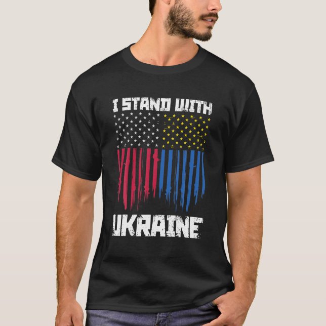 Camiseta Eu Defendo O Orgulho Ucraniano (Frente)