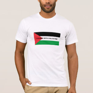Camiseta Eu defendo o texto negro palestiniano bandeira da