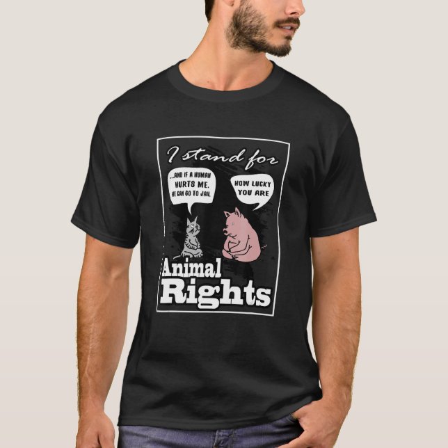 Camiseta Eu defendo os direitos dos animais (Frente)