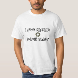 Camiseta "Eu dei minha porca direita t-shirt ao cancer da