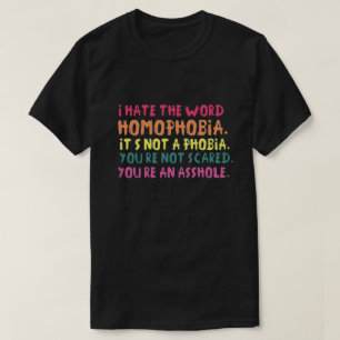 Camiseta Eu deio a homofobia da palavra…