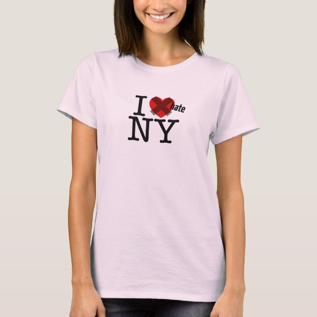 Camiseta Eu deio NY - o amor NY de I (não faça) (Frente)