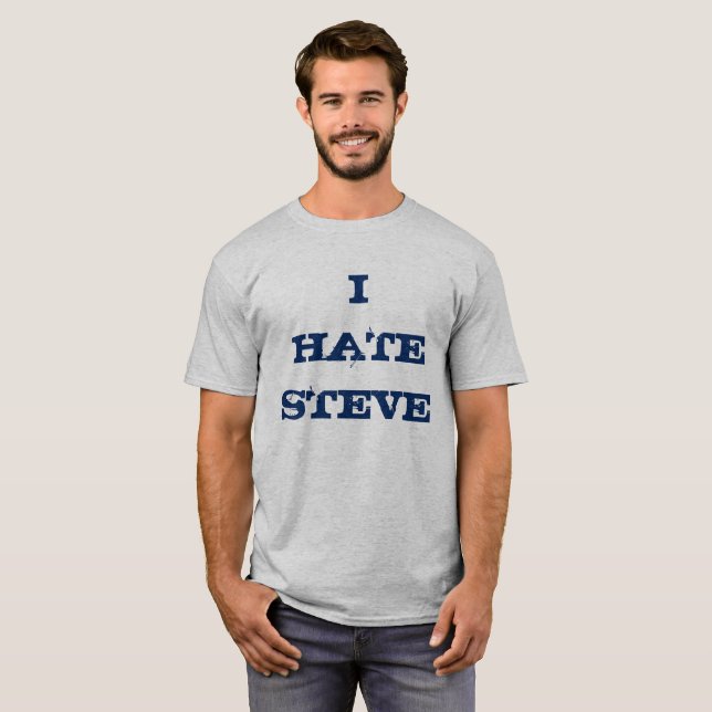 Camiseta Eu deio Steve. Equipe James (Frente Completa)