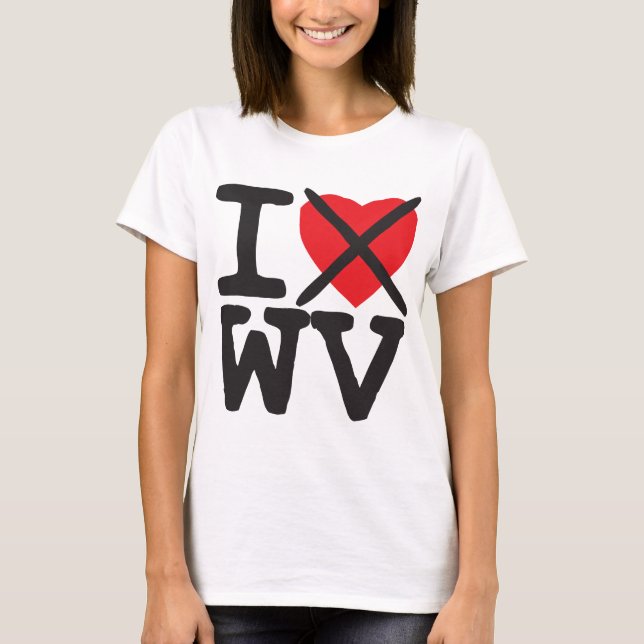 Camiseta Eu deio WV - West Virginia (Frente)