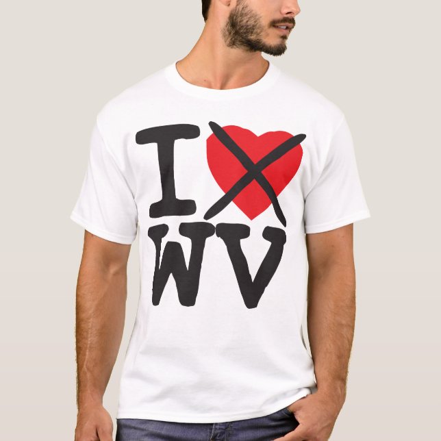 Camiseta Eu deio WV - West Virginia (Frente)