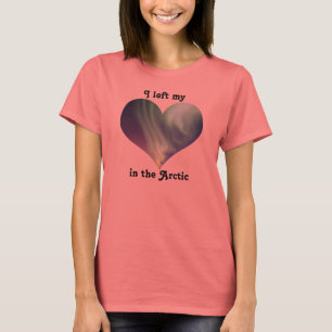 Camiseta Eu deixei a meu Pólo Norte do coração a Aurora