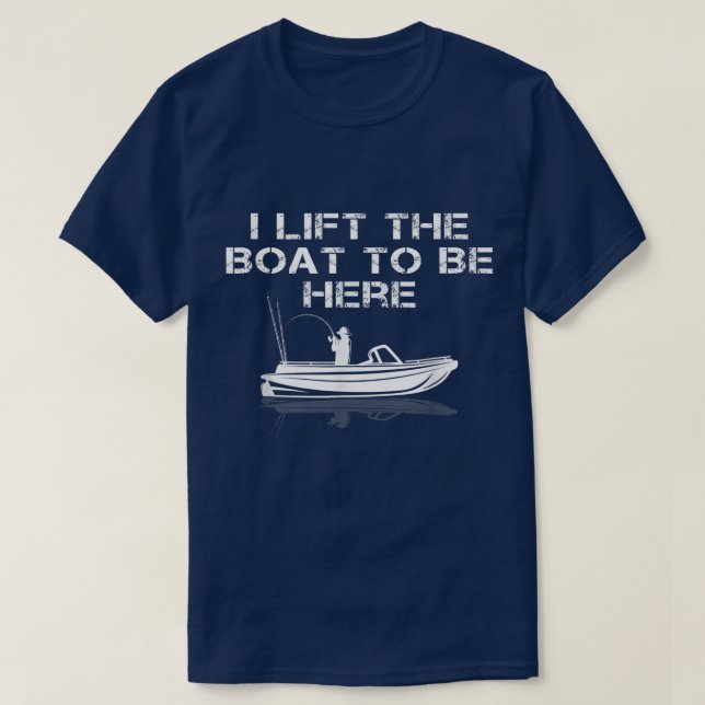 Camiseta Eu Deixei Meu Barco Aqui, Barco, Engraçado (Frente do Design)