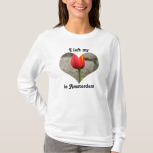 Camiseta Eu deixei meu coração em Amsterdão Holland Paí