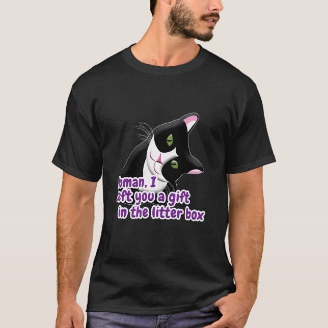 Camiseta Eu Deixei um Presente Gato (Frente)