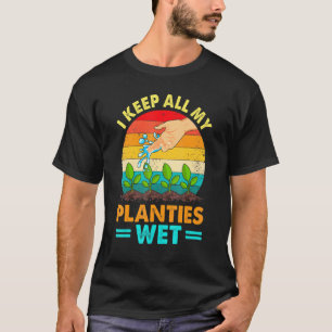Camiseta Eu Deixo Essas Plantinhas Molhadas Regando Jardim