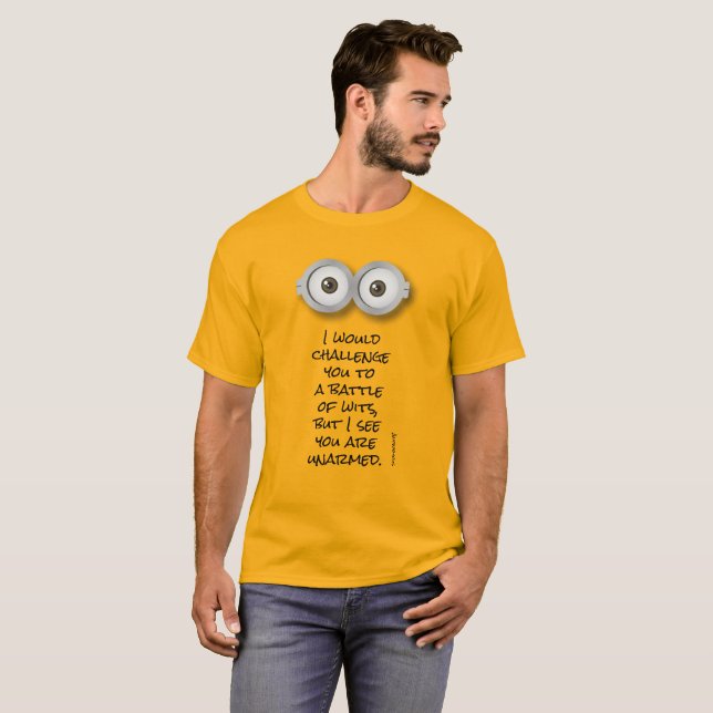 Camiseta Eu desafiaria você a uma batalha de inteligência,  (Frente Completa)