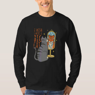 Camiseta Eu Desejo Grande Gato Legal Retro Divertido Arte E