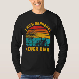 Camiseta Eu Desejo Que Os Avós Nunca Morram Engraçado Retro