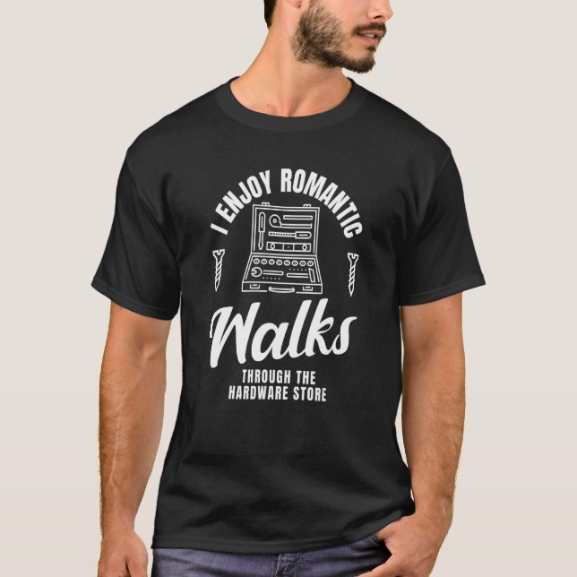Camiseta Eu Desfruto De Caminhos Românticos Através Da Loja (Frente)