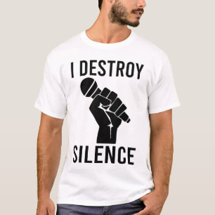 Camiseta Eu Destruo Música Divertida Silenciosa