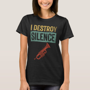 Camiseta Eu Destruo o jogador de trompete marchando Banda