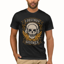 Eu Destruo o silêncio - Skull Music Lover T-shirt