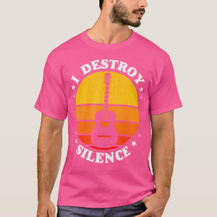 Camiseta Eu Destruo o violão de silêncio
