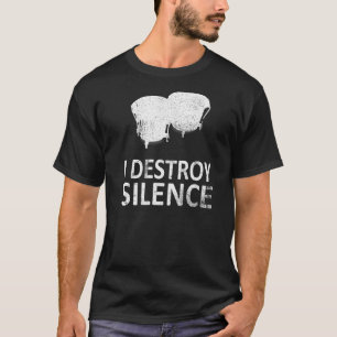 Camiseta Eu Destruo Silence Bongo Drum Jogadores
