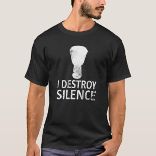 Camiseta Eu Destruo Silence Djembe Players Premium
