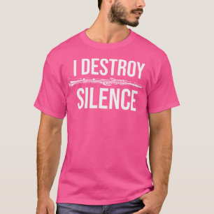 Camiseta Eu Destruo Silêncio Clarinete Instrumento Orquestr