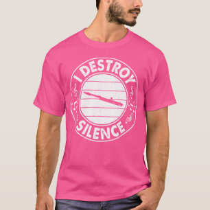 Camiseta Eu Destruo Silêncio Músicos de Flauta