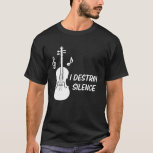 Camiseta Eu Destruo Violino Silencioso Violino