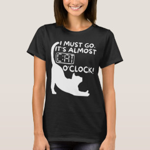 Camiseta Eu Devo Ir. É Quase Hora do Gato Dono de Gato Div
