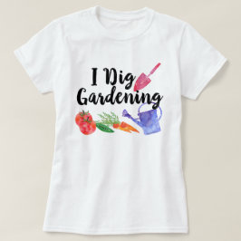 Camiseta Eu Dig Gardening Cute Garden Plant Outdoor Mulhere