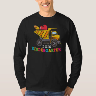 Camiseta Eu Dig Kindergarten Dump Truck Cute Kinderjarten