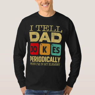 Camiseta Eu Digo Às Piadas Pais Periodicamente Retro Pai Pa