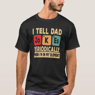 Camiseta Eu Digo Às Piadas Pais Periodicamente Retro Pai Pa