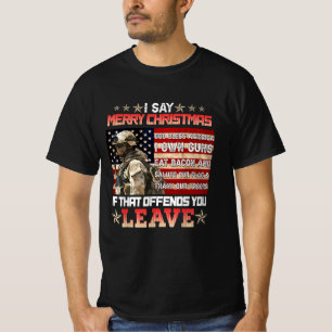 Camiseta Eu digo Feliz Natal América Deus abençoe
